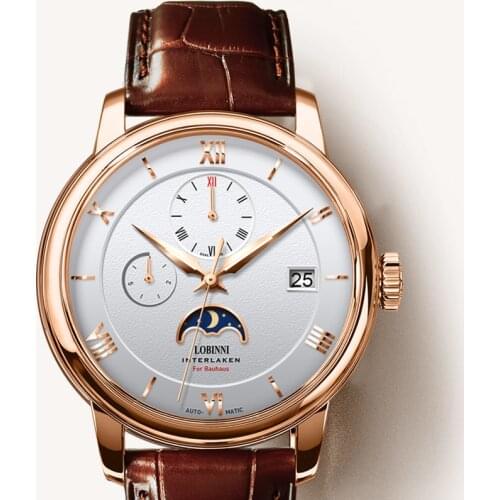 Luxury Brand LOBINNI Switzerland Men Watches Automatic Mechanical Movement Mens Clock Sapphire Stainless Steel relogio L1888-7