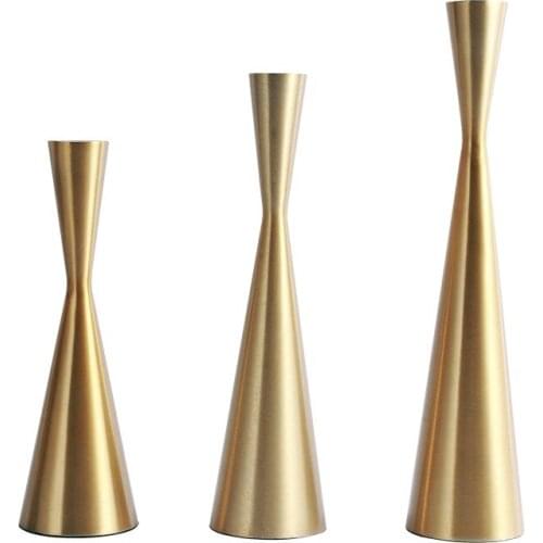 Luxury Silver and Gold Candle Holders Wedding Table Decoration Candlestick Home Decor Candle Holders