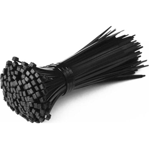 Self-locking plastic nylon tie 100 PCS black 5X300cable tie fastening ring3X200 cable tie zip wraps strap nylon cable tie set