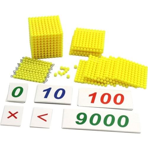 Montessori Checker Board Beads With Wooden Number Cards
