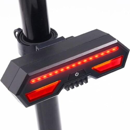 Cycling Turn Signal Lamp Intelligent USB Charging LED Remote Control Bicycle Steering Tail lamp Warning Light