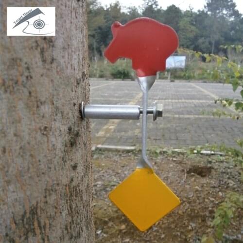 Screwed-type Steel Plinking Target--Boar+Square / For Paintball, lead Pellet airgun, steel bbs, slingshot Shooting