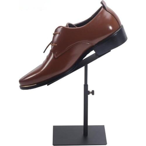 Black Mens Shoe Show Rack Clothing Store Display Prop Adjustable Metal Womens High-heel Sandals Sign Holder