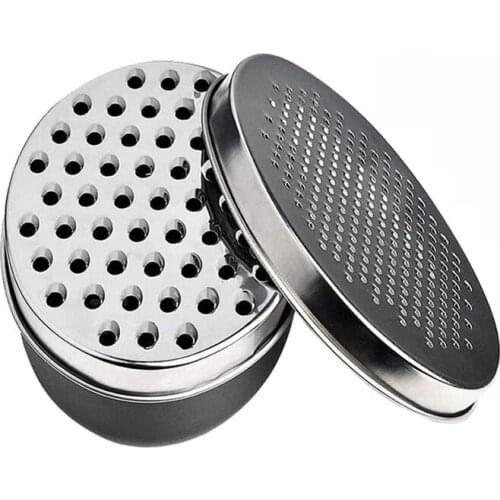 Cheese Grater with Container, for Kitchen with 2 Sizes, Vegetable Grinder, Ginger Shredder, Chocolate Grater