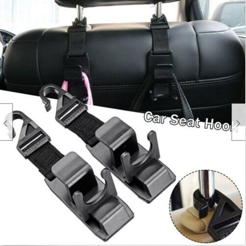 2Pcs Universal Car Rear Seat Hook Headrest Back Hook Vehicle Organizer Hanger Holder Storage for Car Bag Purse Cloth