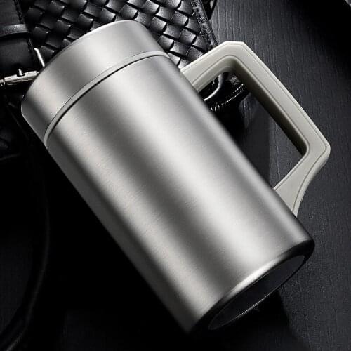 Lanke Business Vacuum Cup With handle, Fashion Portable Insulation Mug, Water Thermo Cup for Outdoor,Automotive,Office, 450ml