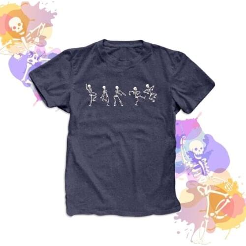 Funny halloween shirt silly dancing skeletons funny skeleton unisex or womens halloween shirt 100% cotton O Neck Streetwear y2k