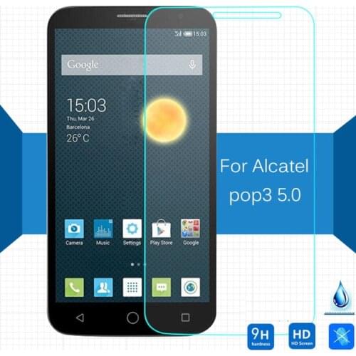 2.5D Tempered Glass For Alcatel One Touch Pop 3 5.0 Protective Film Explosion-proof Screen Protector for 5015D 5065D 5015X