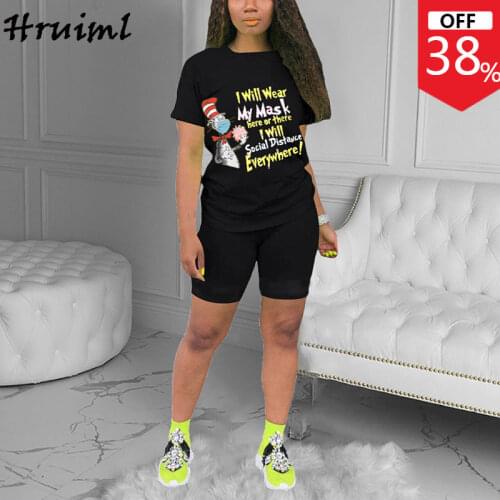 Woman Outfit Solid Color Short Sleeve T-Shirts&shorts Tracksuit Women Letter Print Fashion Knitted Fitness Run Pants for Women