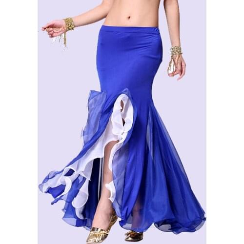 Hot Sale Belly Dance Skirt Women Gypsy Skirt Indian Dance Wear Set Fantasia Fitness Feminine Rehearsal Fringe Dance Skirts Q3025