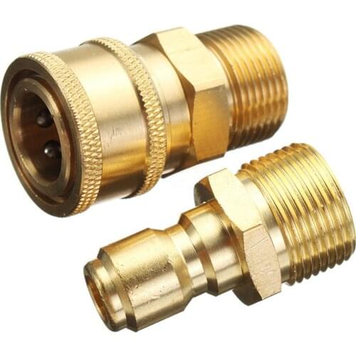 1 Pair M22 Quick Release Adapter Connecter Coupling 14.8MM For Pressure Washer AUG889