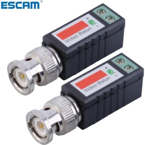 1 Pair Single 1 Channel Passive Video Transceiver BNC Connector Coaxial Adapter For Balun CCTV Camera DVR BNC UTP