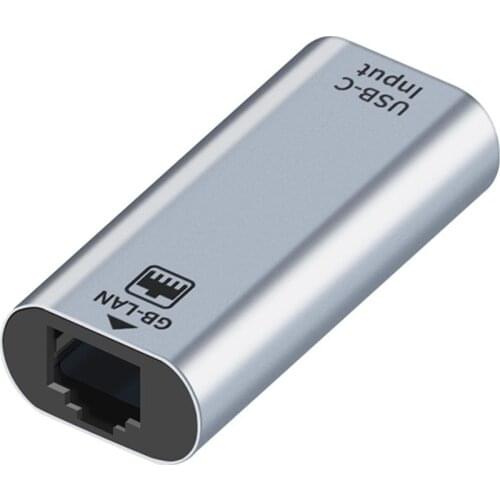 10/100/1000 Gigabit Wired LAN Network Card USB Type C to Ethernet Adapter USB C Female to RJ45 Female for PC Laptop Smartphone