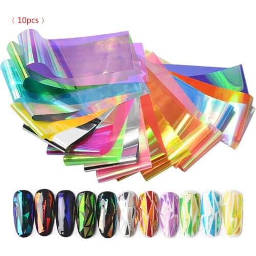 10 Pcs/Set Starry Sticker DIY Glitter Glow Stickers Adhesive Nail Beauty Manicure Jewelry Making Epoxy Resin Filling Material