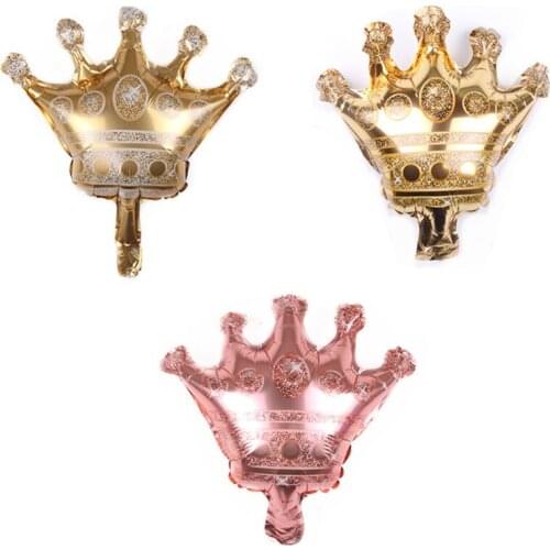 16inch Crown Balloon Prince Foil Ballon Happy Brithday Wedding Party Baby Decoration Baby Boy Girl Aluminum Balloons Kid Toys