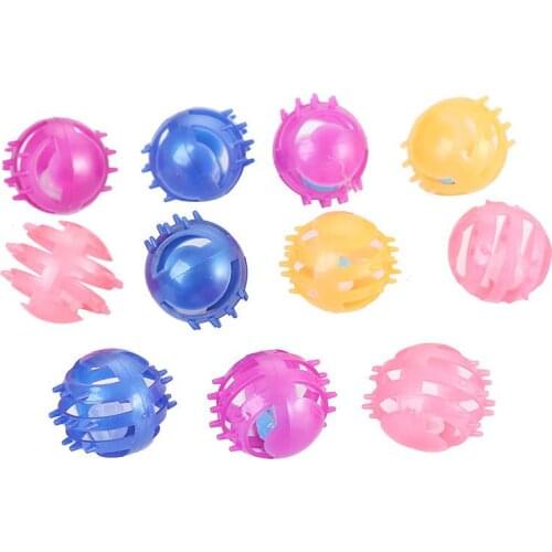 6pcs/Set Funny Cat Ball Toy Hollow Training Cat Interactive Toy Cat Bell Toy For Cats Kitten Pet Supplies