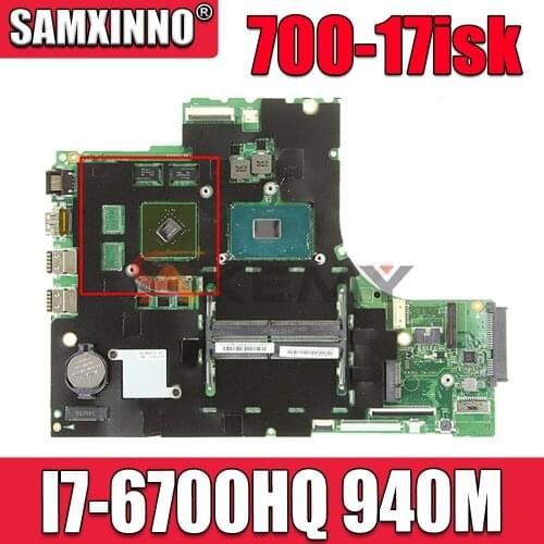 Akemy For Lenovo IdeaPad 700-17isk laptop motherboard I7-6700HQ CPU 940M 2G 5B20K93623 15221-1M 448.06R01.001M 448.06R01.0011