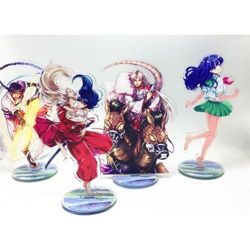 Anime Inuyasha Acrylic Stand Model Toys Moneca Miroku Sango Kikyou Action Figure Pendant Toy 15cm Double-side gift