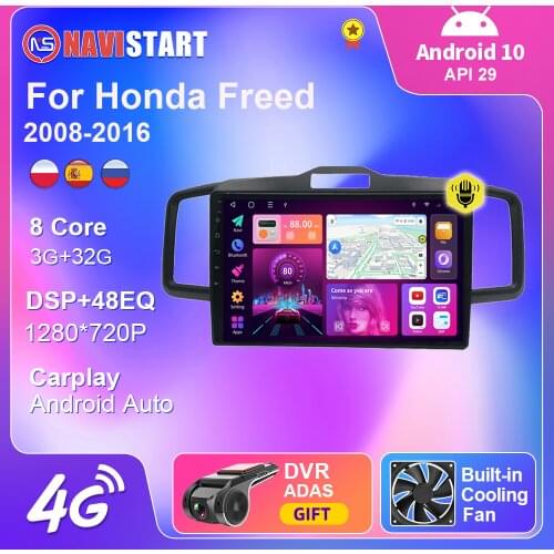4G WIFI Android 10 For Honda Freed 2008-2016 Car Radio Multimedia Player GPS Navigation Car Android Auto Carplay 2 din No DVD