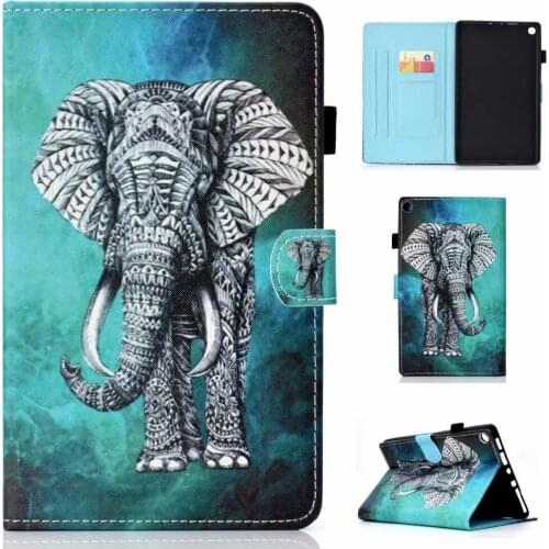 Case For Amazon Kindle Fire HD8 2017 7th Generation 8 inch Tablet Case PU Leather Funda Cover For Kindle Fire HD8 2016 6th Shell