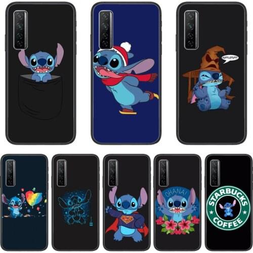 Stitch Phone Case For Huawei Nova p10 lite 7 6 5 4 3 Pro i p Smart ZBlack Etui 3D Coque Painting Hoesje