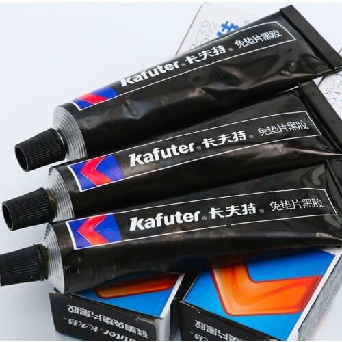 Kafuter 55g K-586 Black Silicone Free-Gasket Waterproof To Oil Resist High Temperature Sealant Repairing Glue