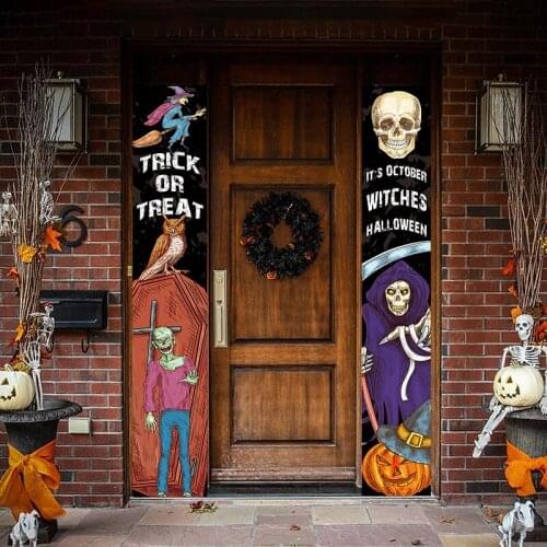 Halloween Ghost Door Hanging Decor Festival Horror Party banner festival couplets decorations couplet curtain party flag outdoor