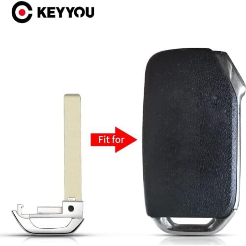 KEYYOU 10X Emergency Uncut Blade Replacement For Kia Sportage Ceed Sorento Cerato Forte 2017 - 2019 Car Key Fob Case Holder