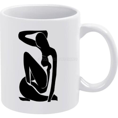 Nu Bleu ( in Black ) White Mug Vintage Mug New Unisex Size Mug Nu Bleu Henri Matisse Henri Matisse Vintage Classic Hipster Retro