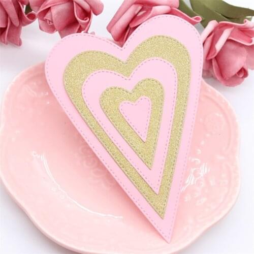 KSCRAFT Prim Heart Stitching frame Metal Cutting Dies Stencils for DIY Scrapbooking/photo album Decorative Embossing DIY Cards