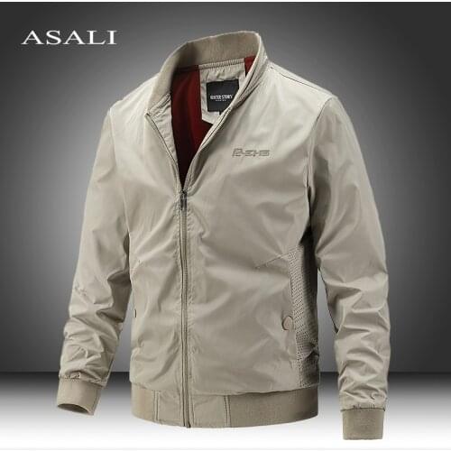 Spring Autumn Stand Collar Mens Bomber Jackets Male Outwear Slim Fit Business Coats Man Windbreaker Baseball Jackets Clothing