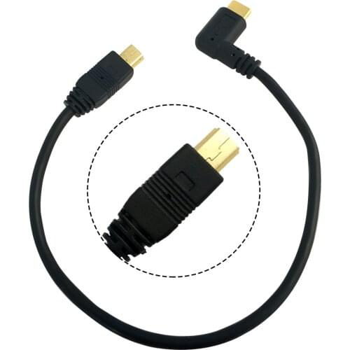 Mini USB Cable 5 Pin Male to Male USB 3.1 Type C to Mini OTG Data Cable Adapter Converter Charging Cable Length 25cm