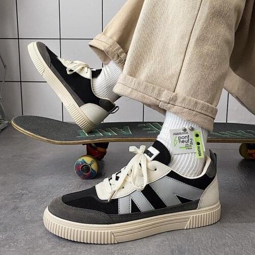 Mens Shoes Summer Canvas Shoes Student Casual Sports Shoes Mens Color Matching All-match Board Shoes Trendy Shoes