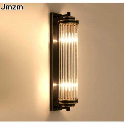 JMZM Copper Wall Lamp Bedroom Simple Bedside Light Living Room Bathroom Mirror Front Lamp Indoor Aisle Classical Lighting
