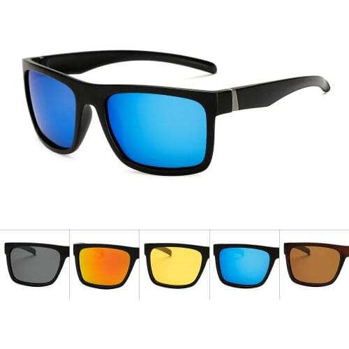 NOMANOV 2018 Large Square Frame Colorful Mirror Retro Fashion Polarized Sunglasses Outdoor Beach Holiday Movement Party