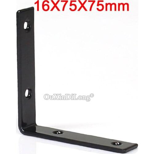 New 20PCS Black Metal Right Angle Furniture Corner Braces Board Frame Partition Support Brackets Furniture Reinforced Connectors