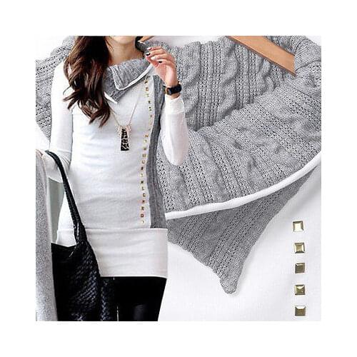2016 New Womens Ladies Clothes Knitted Lapel Hooded Top Jumper Blouse Brief Stylish Casual Spring Summer New Size 6 8 10 12 14