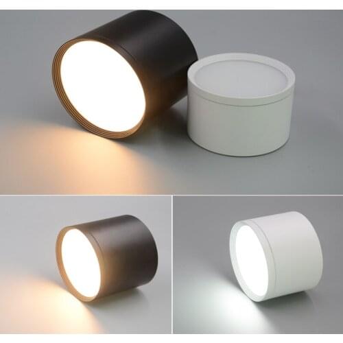 Surface Mounted Ceiling Downlight SMD5730 5W 12W 18W 85-265V lamp COB Led downlights Ceiling Spot light +led driver