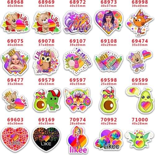 DIY Craft Supplies Sewing Accessories Cartoon Printed Planar Resins Mold 30 Pieces. PR-68968