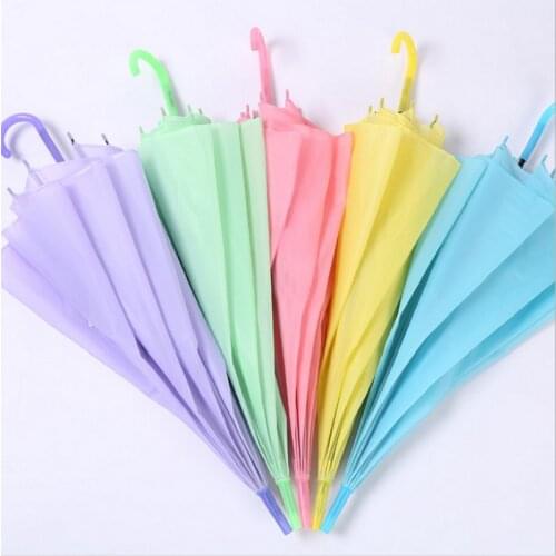 Factory Direct Sales New Outdoor Umbrella Candy Color UV Umbrella Children Portable Straight Umbrella Wholesale EVA 8K U0811