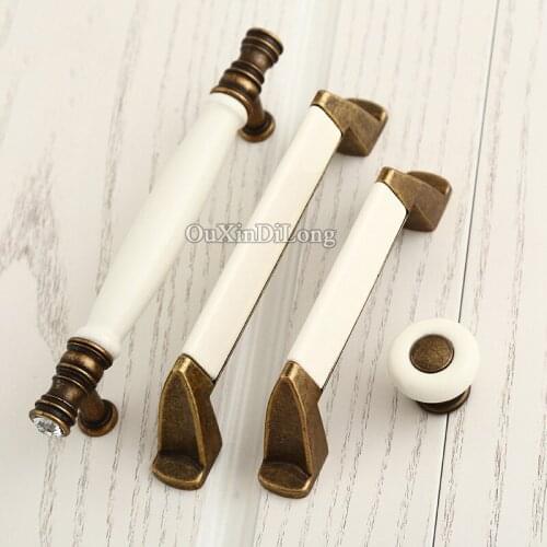 Retro Vintage 10PCS European Antique Kitchen Door Furniture Handle Hardware Drawer Wardrobe Cupboard Cabinet Pulls Knobs&Handles