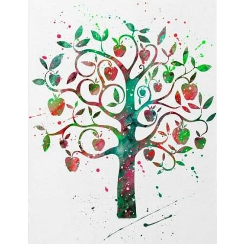 Apple Tree Art print Silk poster Home Wall Decor