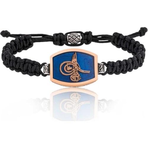 Tevuli 925 Sterling Silver Tuğralı Macrame Men 'S Bracelet