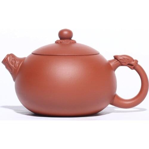 Yixing Famous Ssangyong Xishi Pot Handmade Raw Ore Clear Cement 320ml Large Capacity Purple Sand Teapot Tea Set