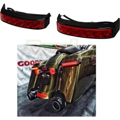 Tail Turn Light Box Luggage Housing Run Lamp For Harley Touring Road King FLHR 2014-2020 Motorcycle Saddlebag Red Lens