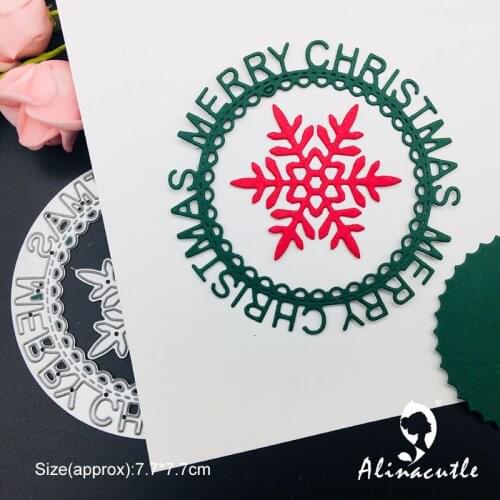 Die Cut Metal Cutting Snowflake Christmas Circle Scrapbooking Album Papercraft Handmade Card Stencil Cutter Punch Die Alinacutle