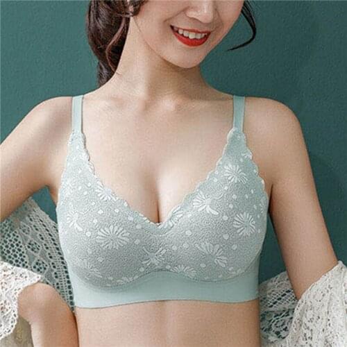 2021 New Print Wirefree Pink Seamless Bra Sports Bras For Women Push Up For Fitness Running Female Breathable Underwear