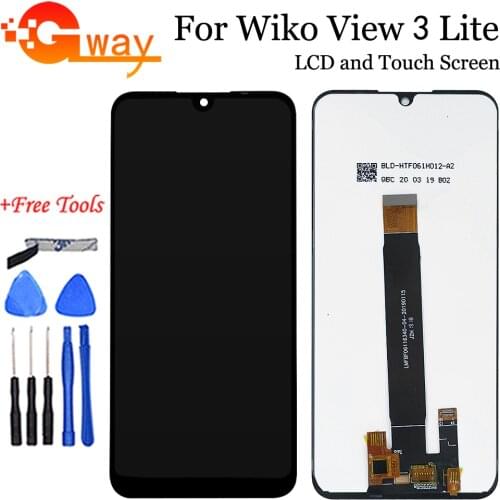 6.09" Black LCD For Wiko View 3 Lite LCD Display With Touch Screen Digitizer Assembly Replacement For Wiko View3 Lite LCD+Tools