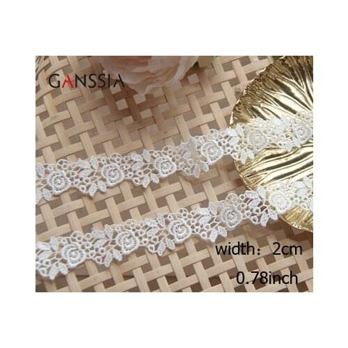 1yard Width:2cm Embroide Rose Lace Water Soluble Polyester Lace Garment Embellishment Accessories(ss-995)