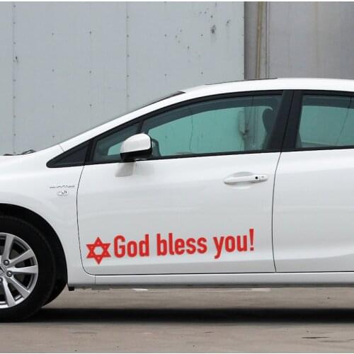 10 Pairs Customization Shield of David Stickers Decal God bless you For vw volkswagen audi ford bmw e46 opel car accessories